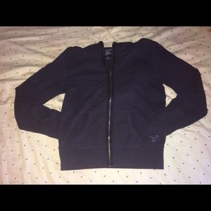 American Eagle Navy ZipUp Hoodie Sweatshirt Jacket